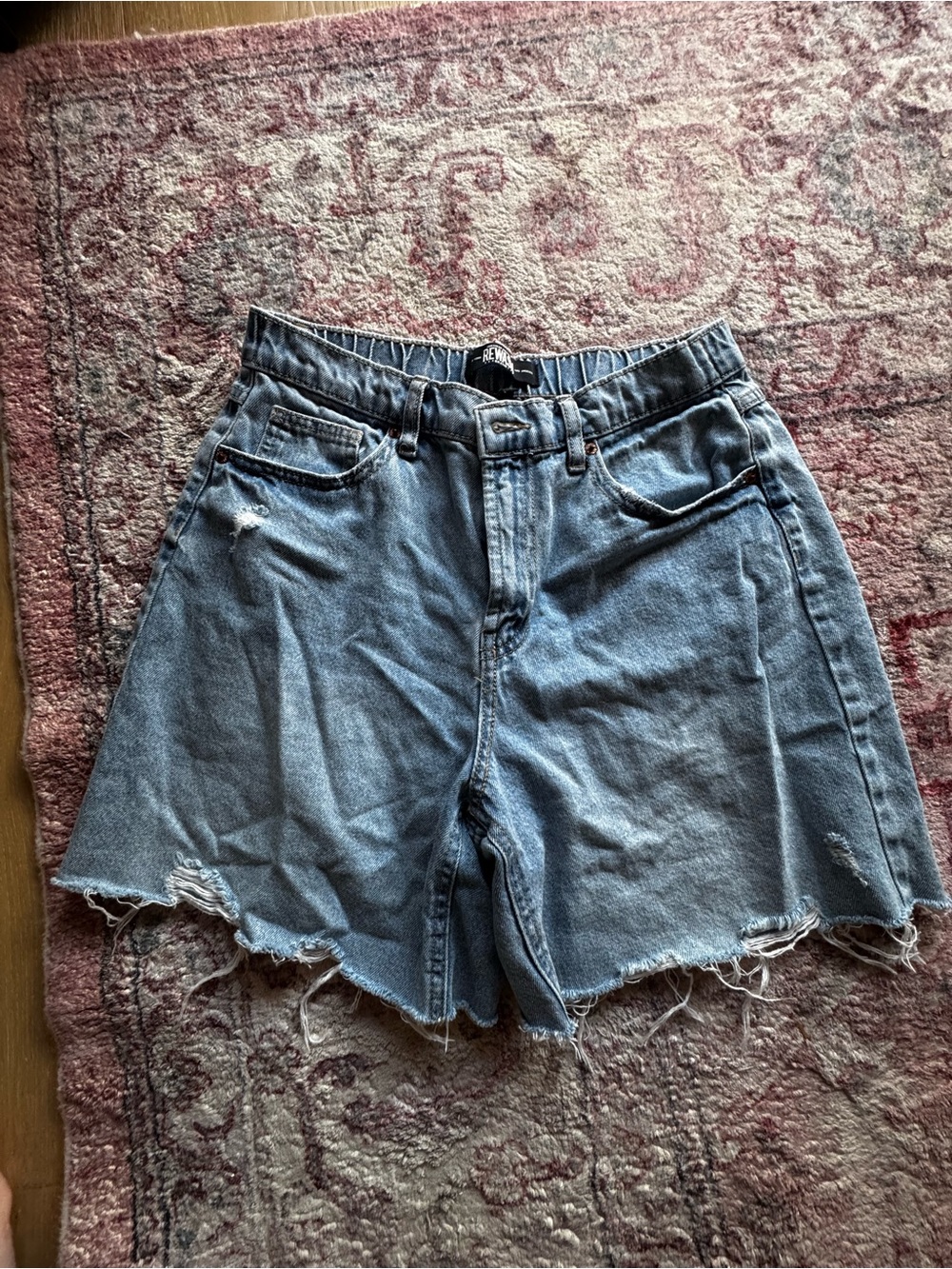 Rewash Light Blue A-Line Shorts